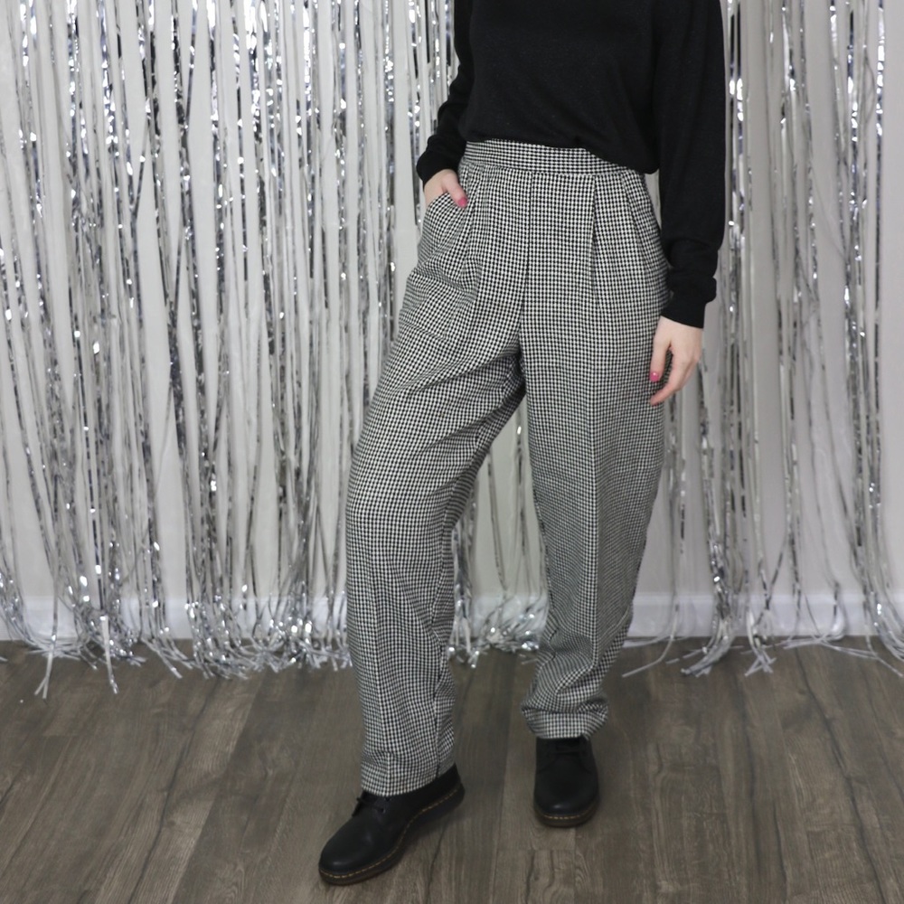 The Villager Liz Claiborne Houndstooth Trousers